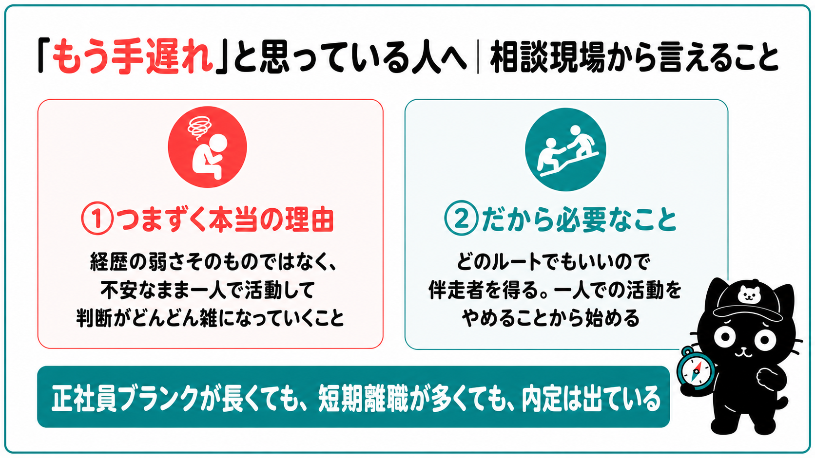 もう手遅れと思っている人へ、相談現場から言えること