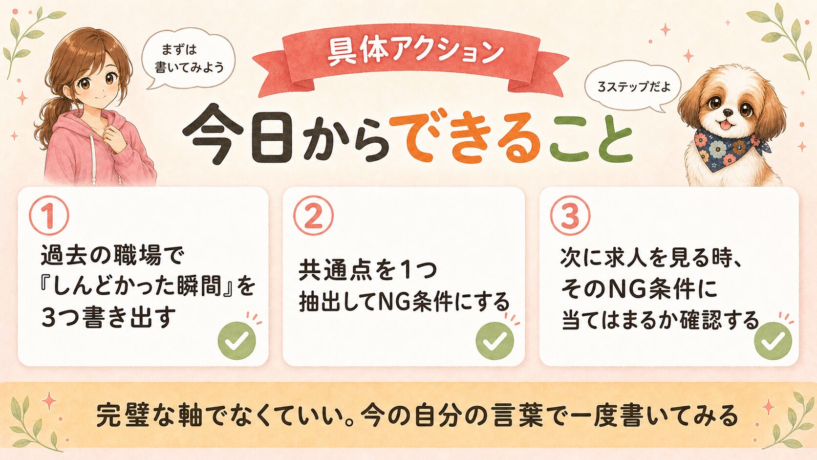 具体アクション｜今日からできること