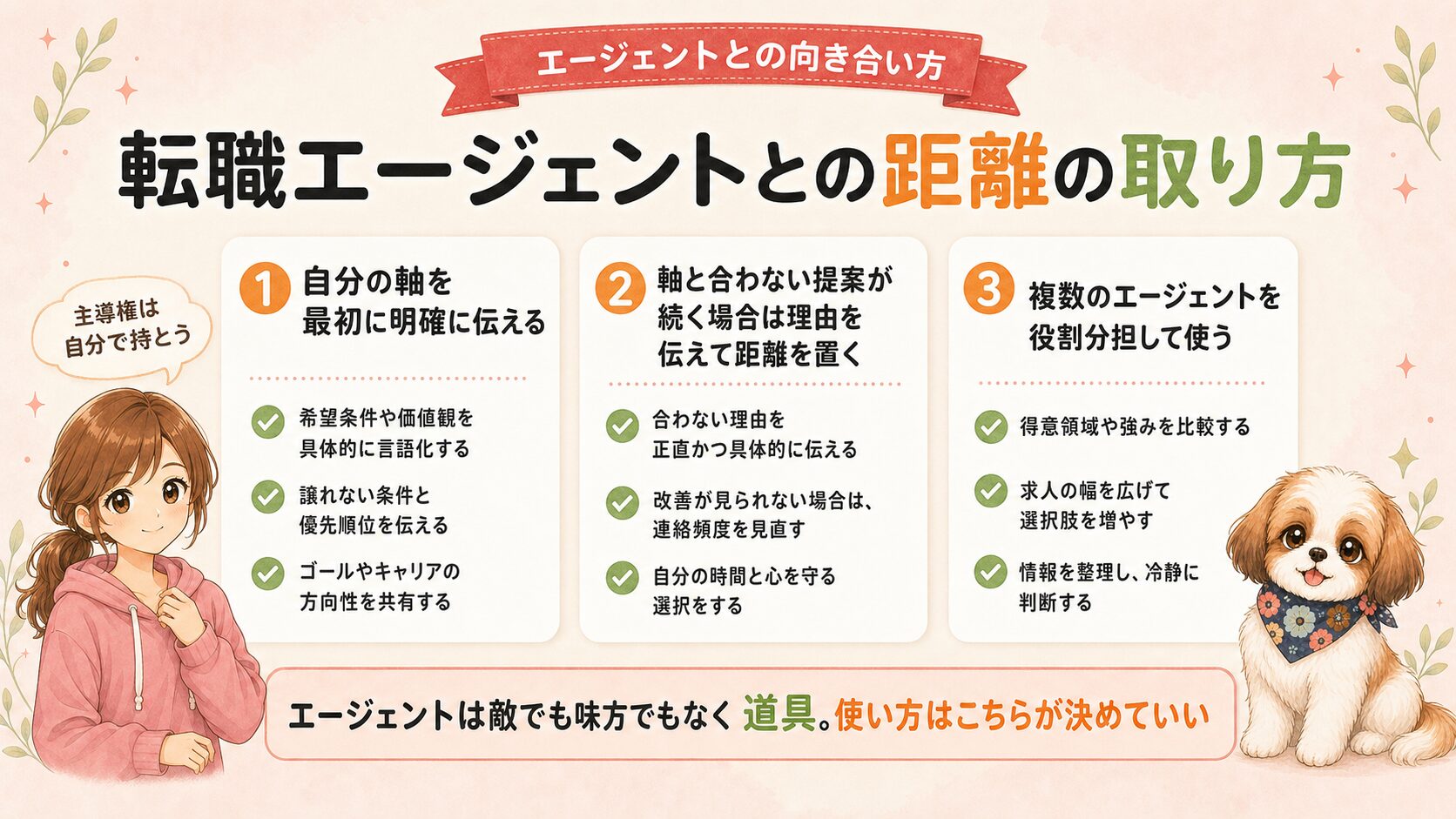 転職エージェントとの距離の取り方