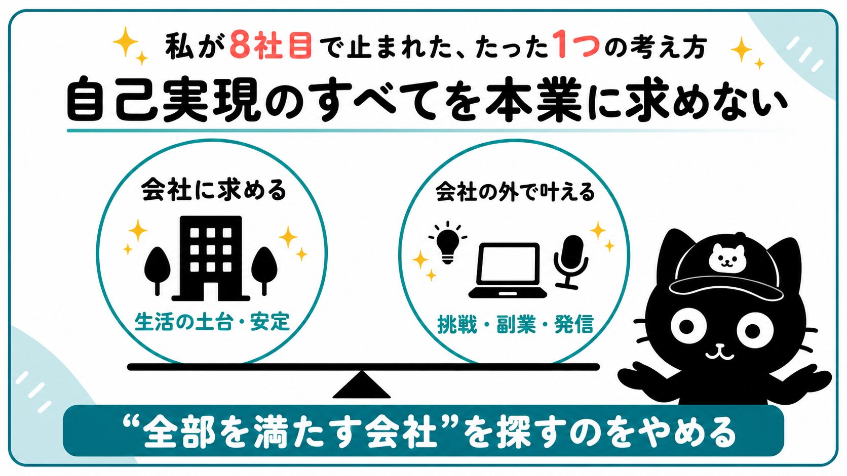 自己実現のすべてを本業に求めない考え方