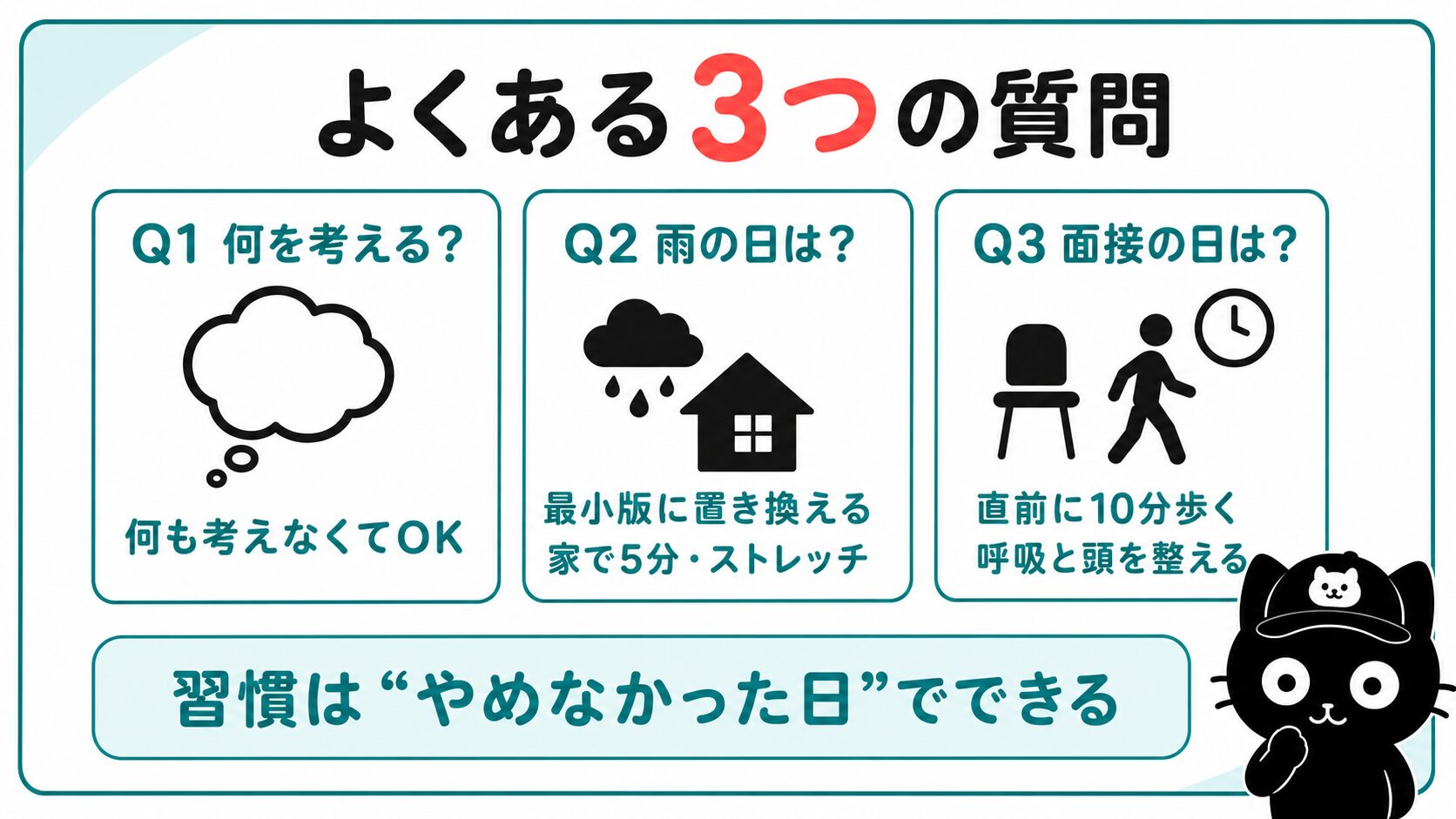 転職活動中の散歩についてよくある3つの質問