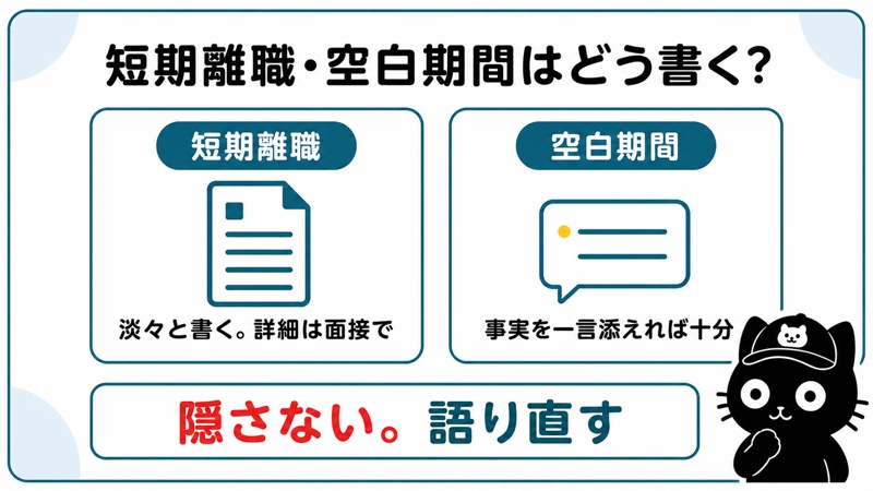 短期離職・空白期間の書き方