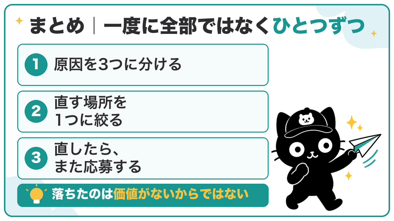 書類の見直しは、一度に全部ではなくひとつずつ